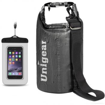 Bolsa Seca Unigear Bolsas Estancas 2L~40L + Funda De Movíl Táctil Sensible, Mochila Bolsa Impermeable Correa Ajustable Ligero Portátil Flotante Acuáticos Dry Bag Para Camping Kayak Rafting Piscina Playa Pesca Natación Barco Esquí