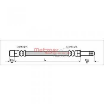 Metzger 4110579 Tubo flexible de frenos