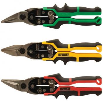 Dewalt DWHT14676-0 Set de 3 tijeras corta chapas ergo, corte recto, izquierdo y derecho