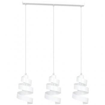 Lámpara de Suspensión Saga EPIKASA, Acero Blanco con Recubrimiento de Polvo, 66x100x14 cm