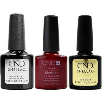 CND Shellac Decadence plus Base Coat plus Top Coat, Esmalte de gel de uñas - 22 ml