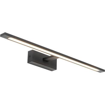 Aplique moderno negro LED IP44 62 cm con características de plástico, dimensiones 62 x 13.5 x 5.5 cm