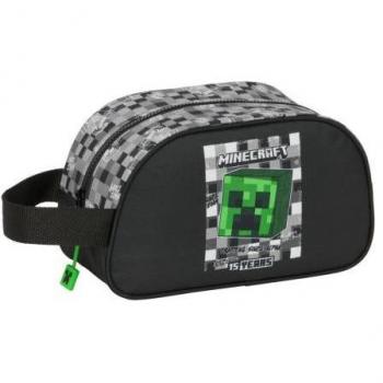Estuche Escolar con Asa Adaptable para Carro de Minecraft 26x15x12cm