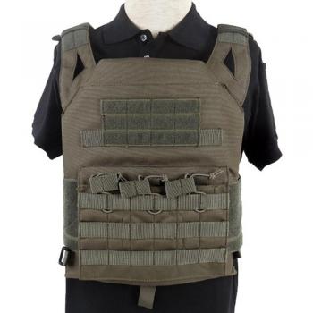 OneTigris ligero JPC chaleco táctico Molle placa portadora chaleco para Paintball Airsoft, Ranger Green