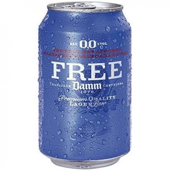 Cerveza Damm Free Sin Alcohol en Lata de 330 ml