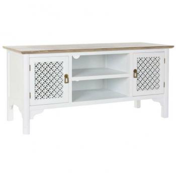 Mueble de TV DKD Home Decor 8424001812066 Blanco Multicolor Marrón claro Abeto 120 x 45 x 58 cm