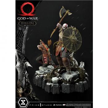Estatua God Of War - Kratos and Atreus - The Valkyrie Armor Set