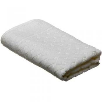 Diseño de pavo real Alley o cama de matrimonio de cama de Linens Uptown 100-algodón toalla de mano, Blanco