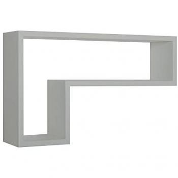 Estante de pared rectangular gris guijarro modelo Lettera 61x37 cm