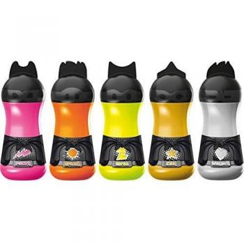 Maped Color Peps Ultra Lavable Témpera - Set de 5 Botellas Surtidas de 75 ml, Incluye 3 Colores Flúor y 2 Metálicos