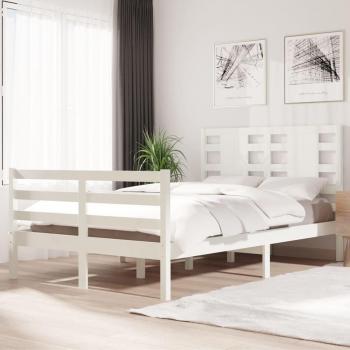Cama de madera maciza de pino blanco 120x200 cm