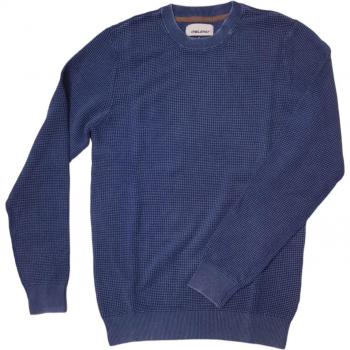 Suéter de Punto Mezcla para Hombre, Talla XL, Color Azul Vestido