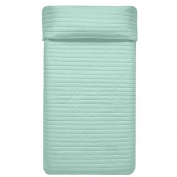 Colcha Infantil HappyFriday Dash Menta 200 x 260 cm, 100% Algodón y Relleno de Poliéster