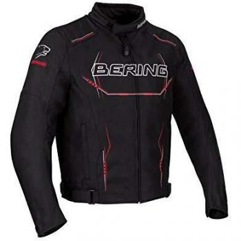 BERING Chaqueta moto FORCIO Negro/Rojo/Blanco, Negro/Rojo/Blanco, L