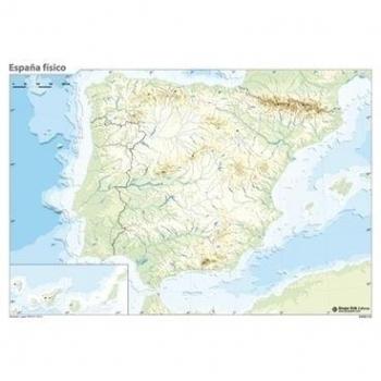 MAPA MUDO ERIK COLOR FISICO ESPAÑA - Pack de 50 unidades
