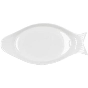 Fuente de Porcelana Quid Gastro en Forma de Pez 32.5x15.5x2.5cm - Apta para Microondas y Frigorífico, Resistente y Elegante