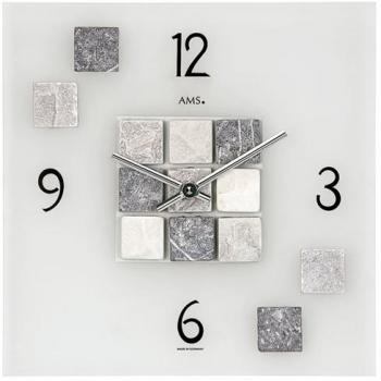Reloj de Pared AMS W9276, Color Gris, Dimensiones 5 cm x 30 cm x 30 cm