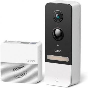 TP-Link Tapo D230S1 Videportero 2K 5MP, Almacenamiento de 512GB, IP64, Detección de Personas y Vehículos, Noir/Blanc