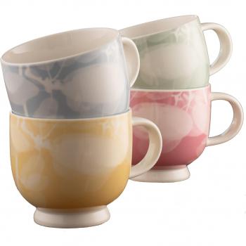 Elegant Footed Mug Set of 4 - Belleek Living Laurel Collection