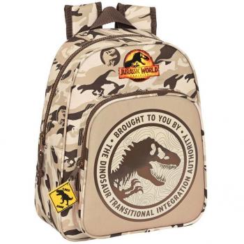 Mochila Infantil Jurassic World Dominion Adaptable a Carro 33cm con Bolsillo Lateral Portabotellas y Hombreras Ergonómicas Acolchadas - Safta