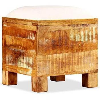 Reclaimed Wood Storage Bench 15.7x15.7x17.7