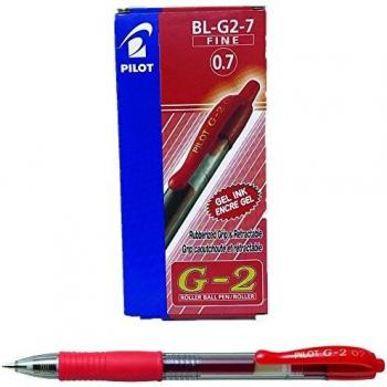 Pilot - G-2 - Bolígrafo Tinta De Gel - Rojo - Punto Medio -