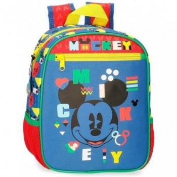 Mochila Mickey Disney 23x28x10cm - Producto Oficial para Niños y Niñas de la Escuela
