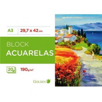 Block acuarela A3 190 gramos Golden