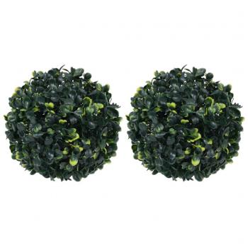 Bolas de Boj Artificial Adorno Floral Planta Maceta Jardinera 22 cm (2 unidades), 12 cm (4 unidades), 45 cm (2 unidades) - Decoración para Jardín Patio Interior Exterior