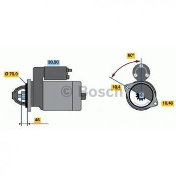 Motor de Arranque Bosch 986017541 - Motor de arranque, marca Bosch, número de pieza 0 986 017 541, diseñado para un rendimiento óptimo en vehículos, alta durabilidad y fiabilidad