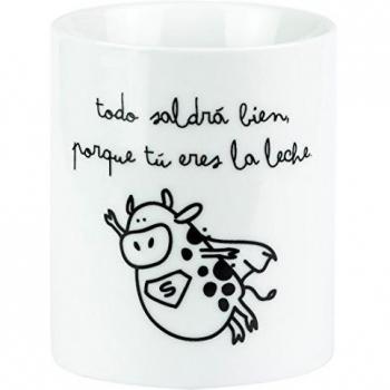 Mr. Wonderful TazaTodo saldrá bien, porque tú eres la leche, 300 ml, color blanco y negro