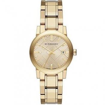 Burberry BU9134 Women's Luxury Watch with Stainless Steel and Leather Strap