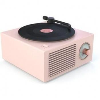 Mini Reproductor de Grabación Retro Atómico con Conexión Bluetooth y Altavoz Inalámbrico de Gran Diámetro