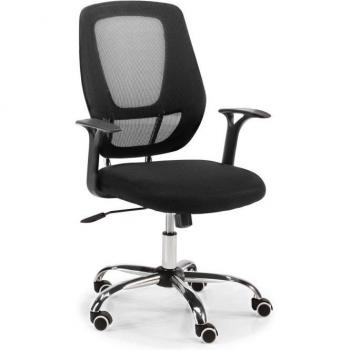 Silla de Oficina Ergonómica Negra Euromof Génova