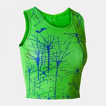 Top deportivo Joma Elite IX mujer verde flúor, tirantes, talla L