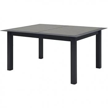 Mesa de jardín extensible Allure gris - 10 plazas - aluminio tratado epoxy
