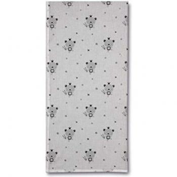 Pirulos 56012320 - Pack 4 muselinas, 120 x 120, diseño love, color blanco y gris