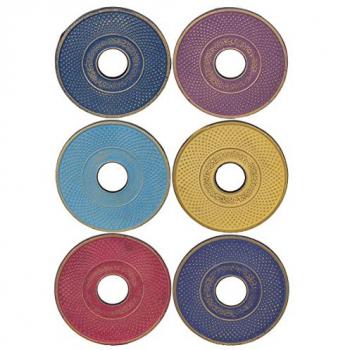 Salvamantel Tetera Multicolor de Hierro Colado - 6 Unidades (2x13x13cm)