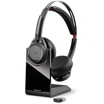 Auriculares Inalámbricos Poly Voyager Focus UC B825 con Cancelación de Ruido y Conexión Bluetooth para Oficina/Centro de Llamadas