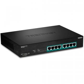 TRENDnet 8-Port Gigabit Full Power Poe+ Switch, 240W Power Budget, 16Gbps Switching Capacity, Rack mountable, Metal Switch, Lifetime Protection, TPE-TG80F