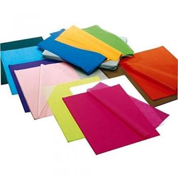 Set de 25 Hojas de Papel Seda en Color Negro, Tamaño 51x76 cm