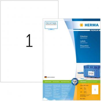 HERMA Universal-Etiketten PREMIUM, 210 x 297 mm, weiß