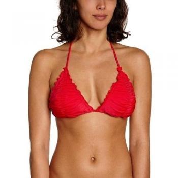 Seafolly Shimmer - Parte de arriba de bikini sin tirantes para mujer, color rouge