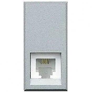 Toma de Teléfono RJ11 Axolute Gris Claro HC4258/11N - Bticino
