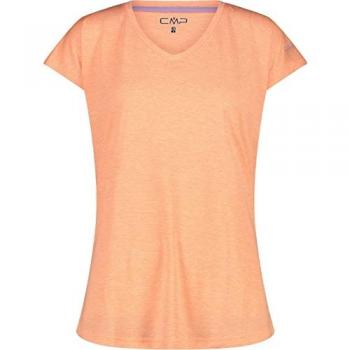 CMP Women's V-Neck T-Shirt - Pink/Orange - Size 42/L