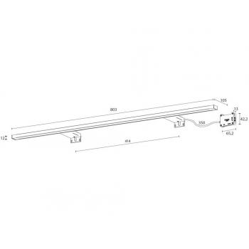 Wonderlamp Celia Aplique de Pared Led, Cromo, 15 W