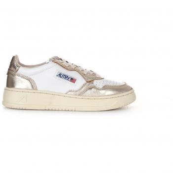 Autry Women's Medalist Low White Gold Sneakers
