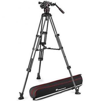 Manfrotto Nitrotech 608 Carbon Twin Leg Video Tripod with Mid-Level Spreader