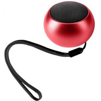 Mini Altavoz Bluetooth Inalámbrico Ultracompacto Rojo con Autonomía de 3 Horas