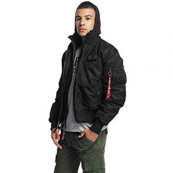 Alpha Industries MA-1 D-Tec SE Black Bomber Jacket for Men XL